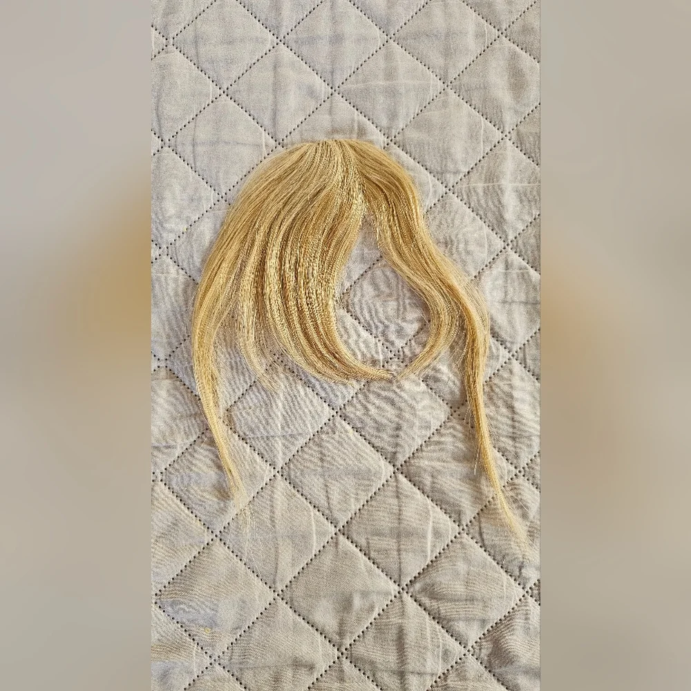 New Clip-on bangs,  blonde bangs, hair piece,  women's accessories